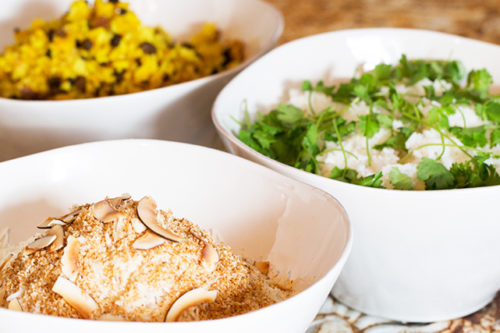 Smoked and Fried Rice with Olive and Thyme Butter