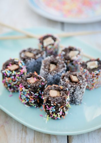 Chocolate Rice Sushi Rolls