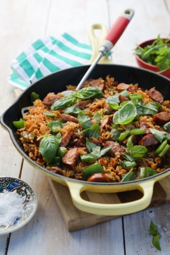 Chorizo and Rice Hot Pot