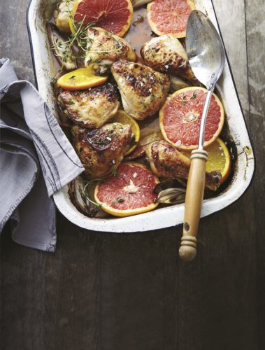 Grapefruit, Honey and Chilli Roasted Chicken