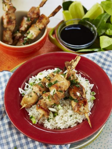 Teriyaki Chicken Skewers with Garlic, Gnger and Honey