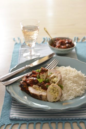 Chicken Fillets Stuffed with Feta Cheese and Herbs