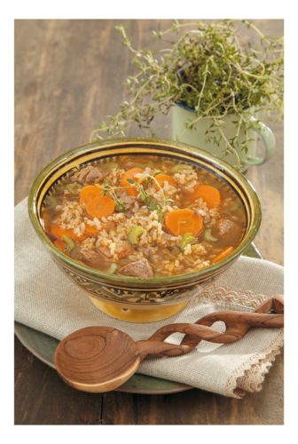 Rich Beef and Rice Soup