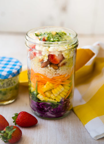 Rainbow Salad Jars